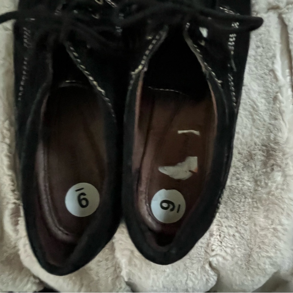 Naturalizer Amelia Black Suede Lace Up Loafers New - 9 - Picture 5 of 7